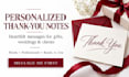 write personalized thank you notes and letter for wedding gift