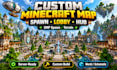 build custom minecraft map, server spawn, lobby, hub, smp spawn and terrain