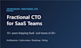be your fractional cto for saas architecture and code review