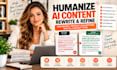 humanize ai content rewrite ebooks, fix plagiarism issue for product description