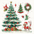 design a custom flat style christmas illustration