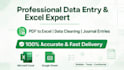 do accurate data entry, excel reports, journal entries and ms word report