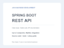 develop a java spring boot rest API with tests and documentation