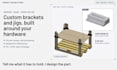 design 3d printable jigs, fixtures and brackets