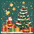 design a custom flat style christmas illustration
