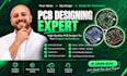 design pcb schematic layout using altium, kicad, eagle, easyeda or fusion 360