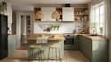 do 3d ikea kitchen interior layout, boho kitchen with shopping list