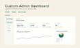 build a custom admin dashboard with login, charts and tables