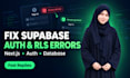 fix supabase auth rls policy and database errors