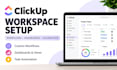 set up clickup workflows dashboards and automation