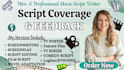 write script coverage notes, note analysis and feedback on your script