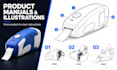 design product instruction manuals with step by step illustrations