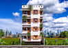 turn elevation drawing to realistic exterior render,3d apartment building design