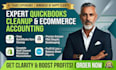 do quickbooks cleanup, amazon, ecommerce accounting and bookkeeping