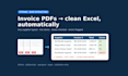 convert PDF tables, invoices and reports into clean excel with python