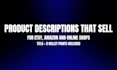 write product descriptions in english