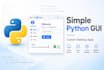 create a simple python gui application
