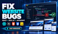 fix react, next js, HTML, CSS and javascript bugs