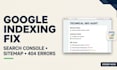 fix google search console indexing and sitemap errors