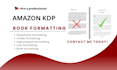 book formatting, paperback formatting, kindle formatting, book publishing