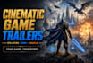 create a cinematic ai game trailer for your mobile or steam game
