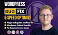 fix wordpress issues, bug fix, optimize wordpress speed and elementor bug fix