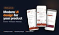 design a modern mobile app UI or website mockup