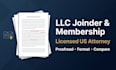 compare your llc joinder draft with the operating agreement