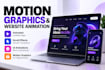 create motion graphics and website animations