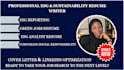 write and edit esg and sustainability resume