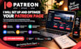 set up and optimize your patreon page for creator growth