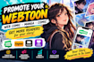 do webtoon promotion, comic, tapas, manga, webcomic and promote