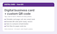 design a digital business card with a scannable qr code in 24 hours