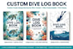 design a custom dive center log book with your logo