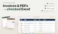 extract invoice and PDF data into a checked excel file
