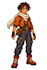 design a small static pixel character sprite