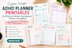 design adhd planner printables chronic illness symptom tracker template