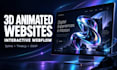 3d animated website interactive webflow website spline threejs gsap