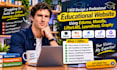 design educational website using eduma, moodle, lifterlms, learnpress, graphy
