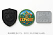 do pvc rubber label design, silicone label, rubber patch