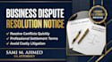 write an attorney business dispute resolution notice