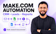build make com automations for crm, lead routing and ai workflows