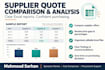 compare vendors quotations and prepare a procurement analysis in excel