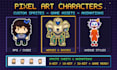 draw custom pixel art characters, sprites or avatars