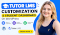 customize tutor lms and design professional student dashboard on wordpress
