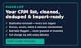 clean, dedupe and standardize your CRM or spreadsheet data