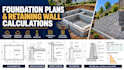 design foundation plans and retaining wall calculations
