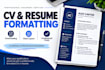 format and proofread your professional CV or resume