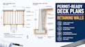 design permit ready deck plans and retaining wall structural drawings