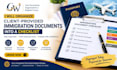organize client provided immigration documents into a checklist
